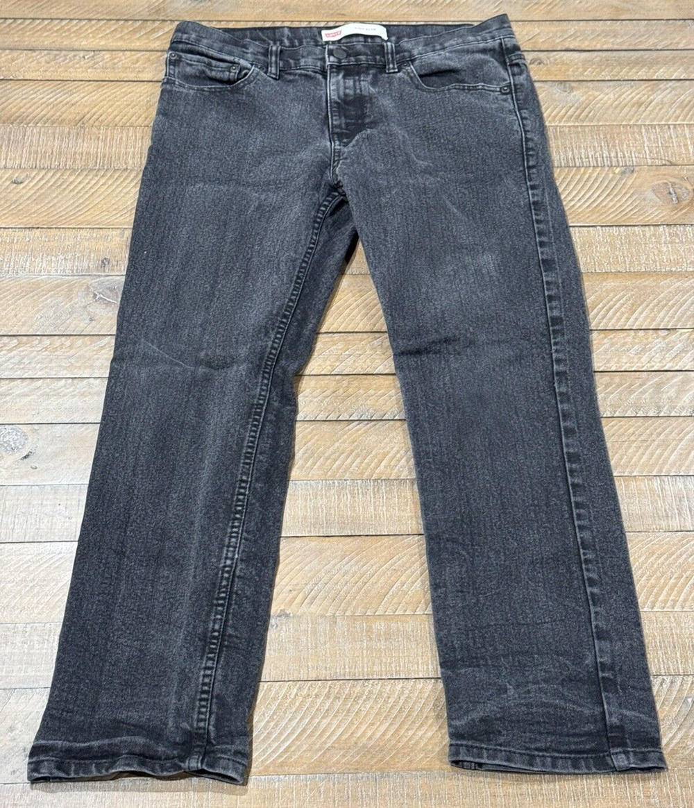Levi’s 511 Fit Slim Straight Jeans Black Washed - Husky Boys Size 14 W 33 L 28
